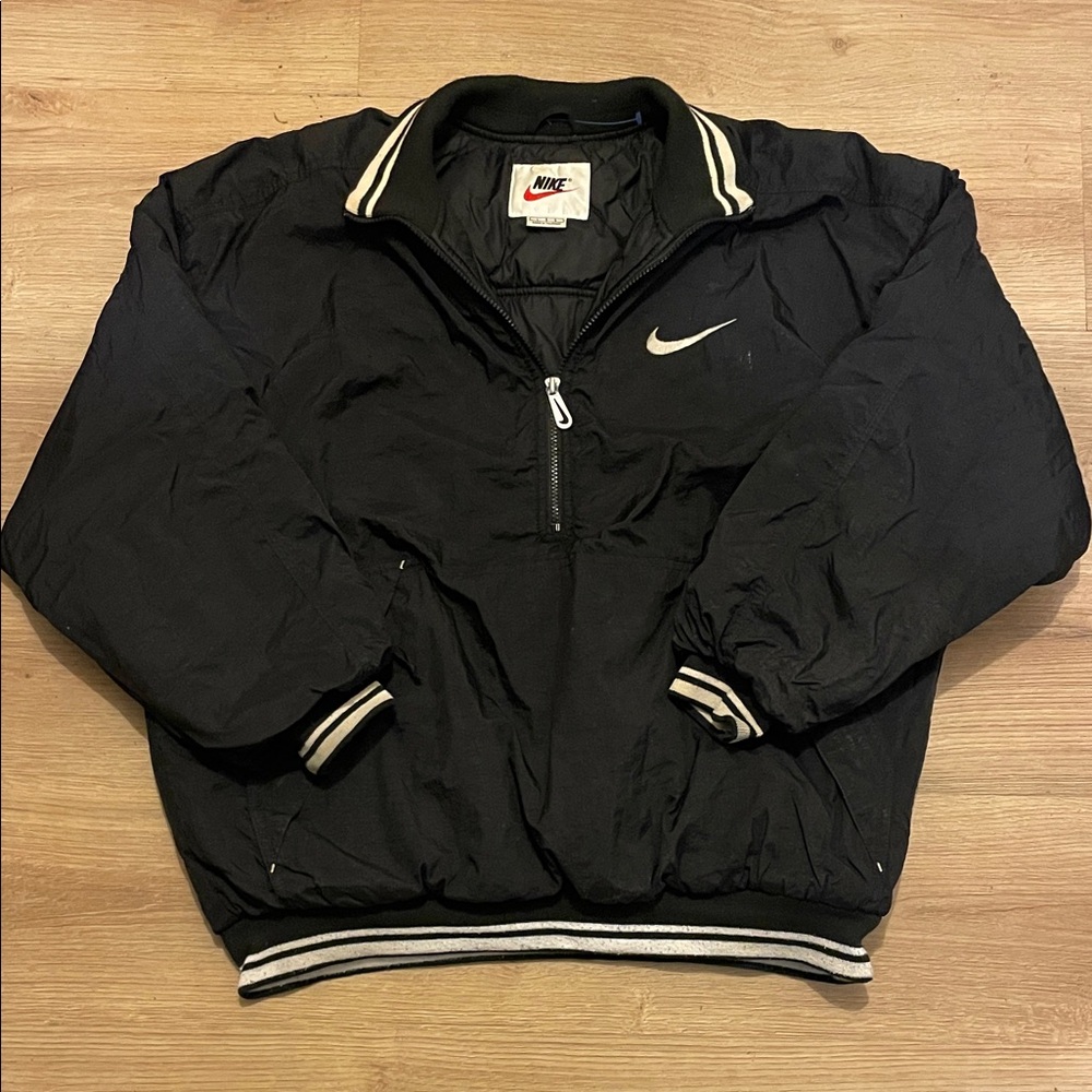 Nike Men's Black Half-Zip Bomber Jacket